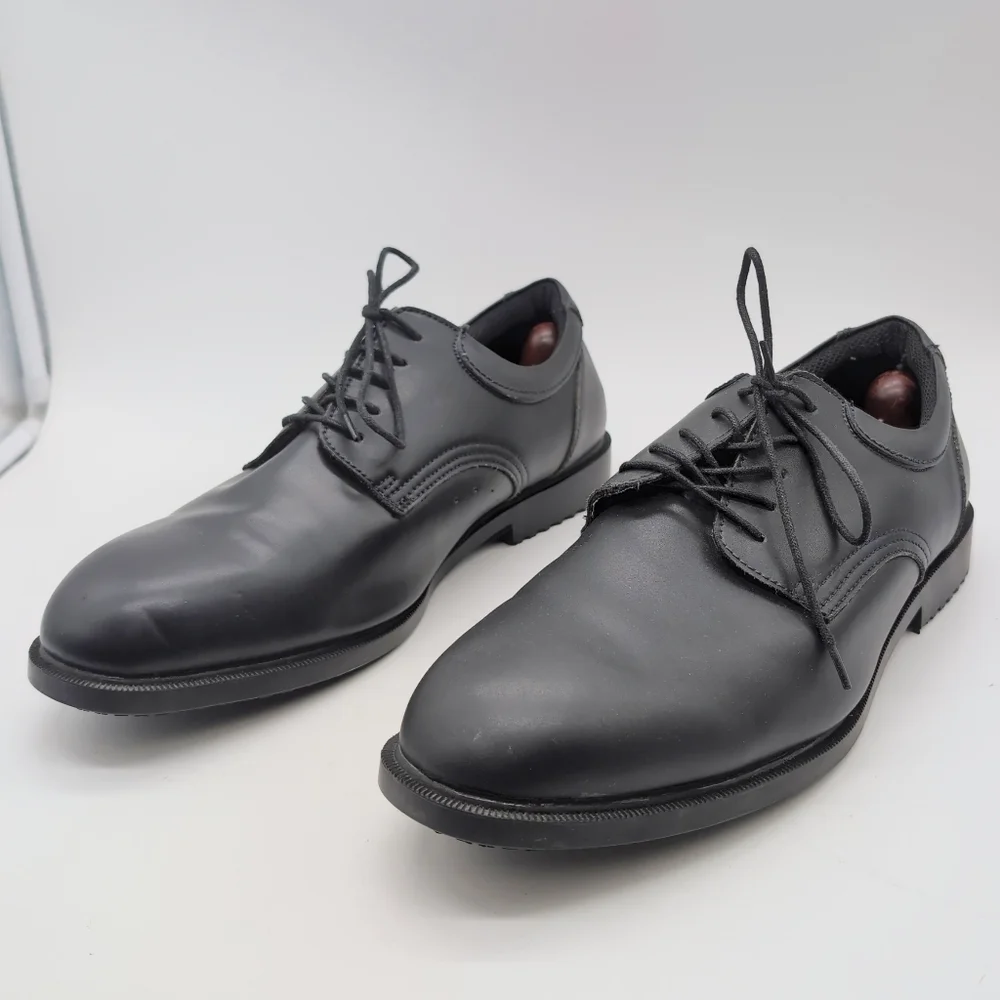 Shoes For Crews Sz 14 W 6006W Black Leather Men's Work Shoes